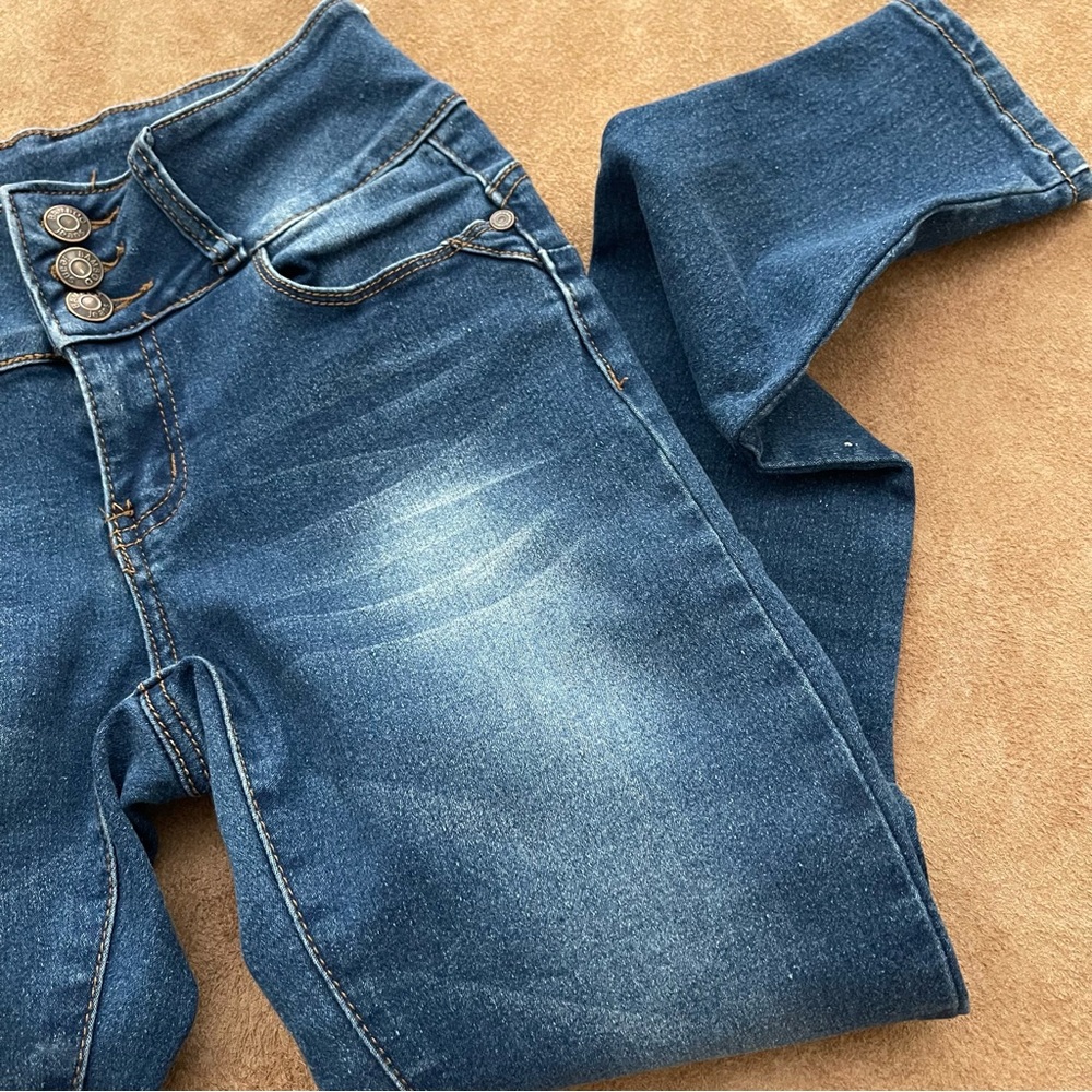 BAMBOO High Rise Stretch Skinny Jeans Size 3/4 - Picture 4 of 16